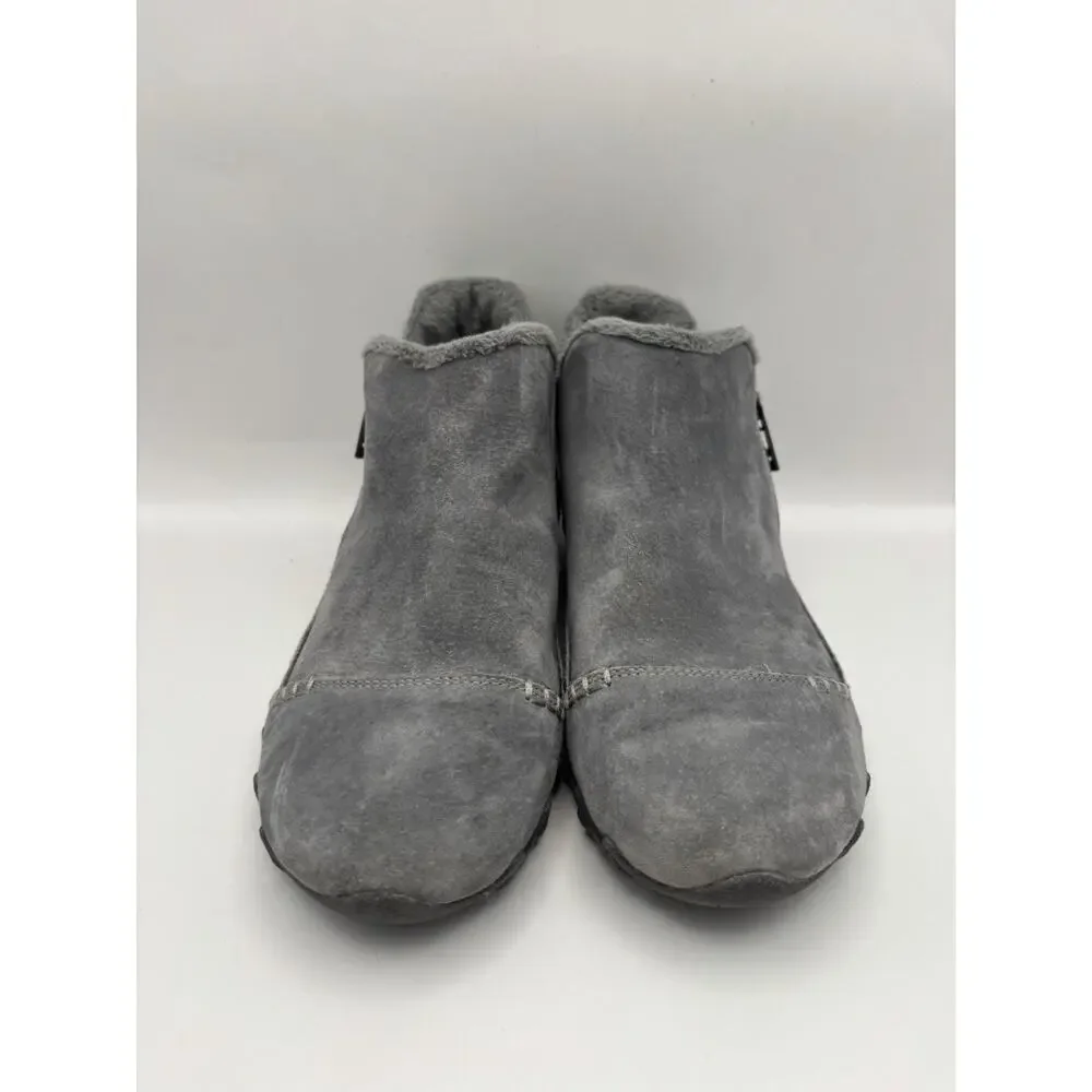 Skechers Relaxed Fit Bikers Earthy Chic Gray Boots Women Size 6